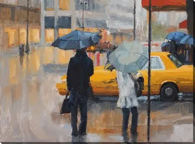 Картина маслом Такси №8