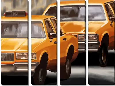 Модульная картина Такси №9