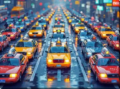 Картина маслом Такси №10