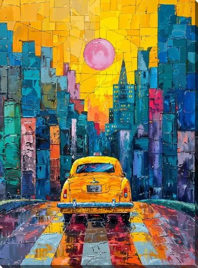 Картина маслом Такси №11