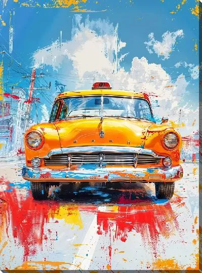 Картина маслом Такси №16