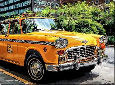 Картина маслом Такси №18