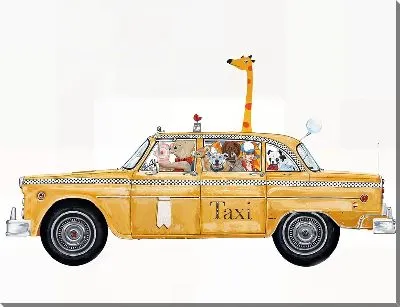 Картина маслом Такси №20