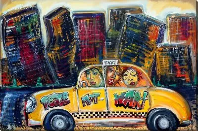 Картина маслом Такси №211
