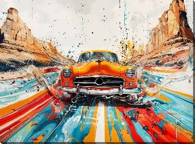 Картина маслом Такси №25