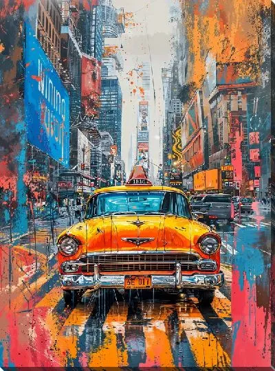 Картина маслом Такси №27