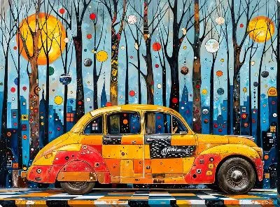 Картина маслом Такси №32