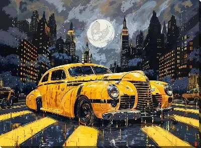 Картина маслом Такси №33