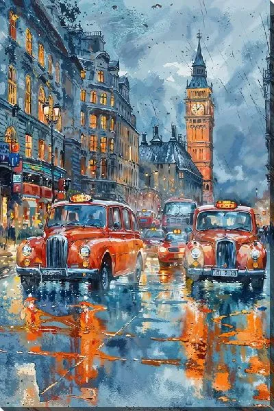 Картина маслом Такси №37