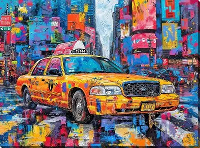 Картина маслом Такси №38