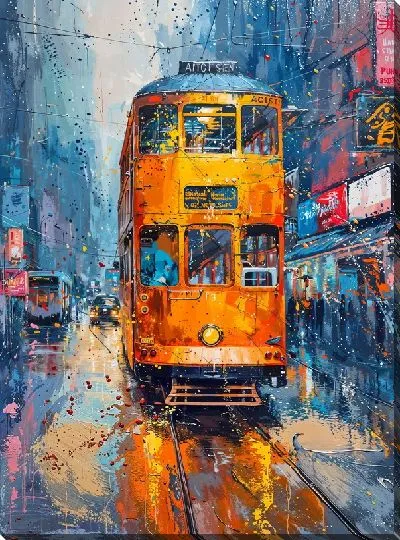Картина маслом Трамвай №1