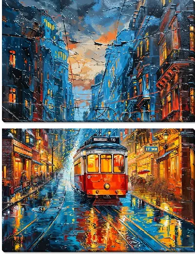 Модульная картина Трамвай №31