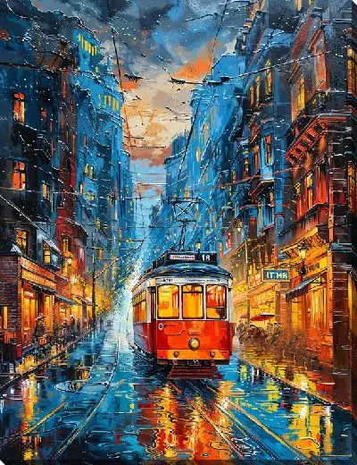 Картина маслом Трамвай №31