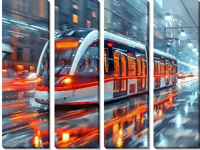 Модульная картина Трамвай №41