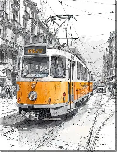 Картина маслом Трамвай №61