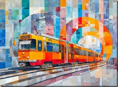 Картина маслом Трамвай №81