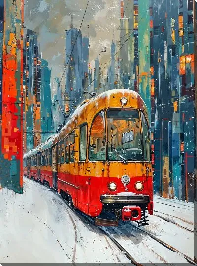 Картина маслом Трамвай №101