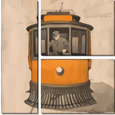 Модульная картина Трамвай №111