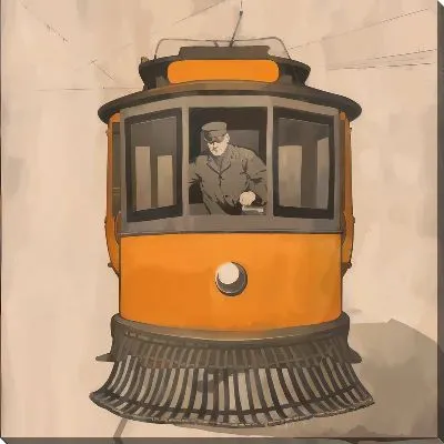 Картина маслом Трамвай №111