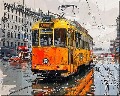 Картина маслом Трамвай №15