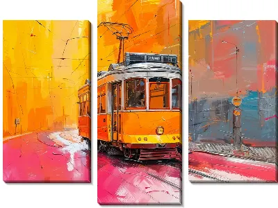 Модульная картина Трамвай №19