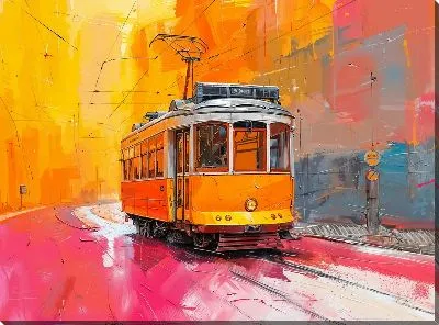 Картина маслом Трамвай №19