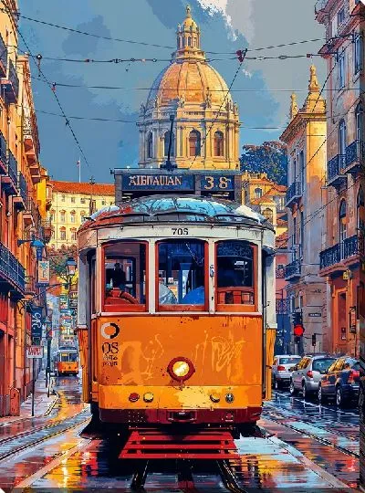 Картина маслом Трамвай №27