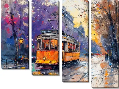 Модульная картина Трамвай №29