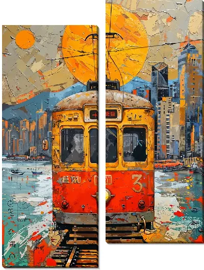 Модульная картина Трамвай №36