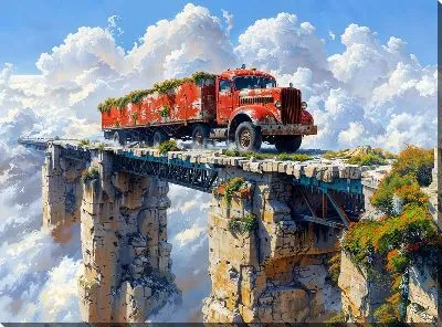 Картина маслом Грузовик №61