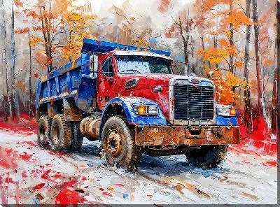 Картина маслом Грузовик №71