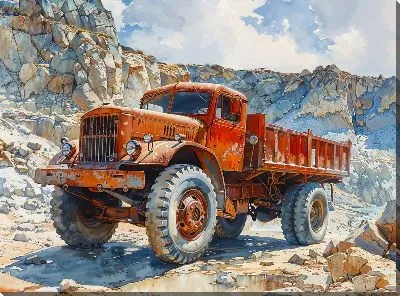 Картина маслом Грузовик №81