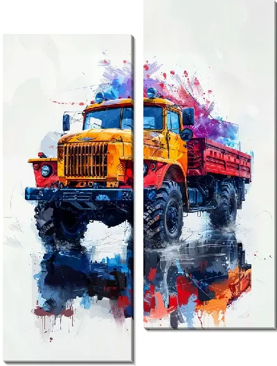 Модульная картина Грузовик №121