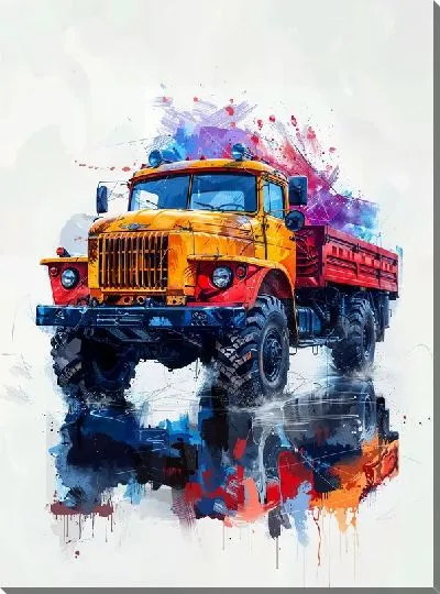 Картина маслом Грузовик №121