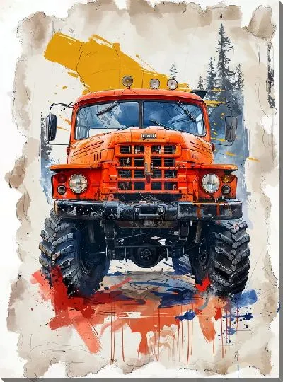 Картина маслом Грузовик №151