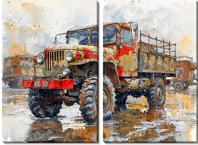 Модульная картина Грузовик №161