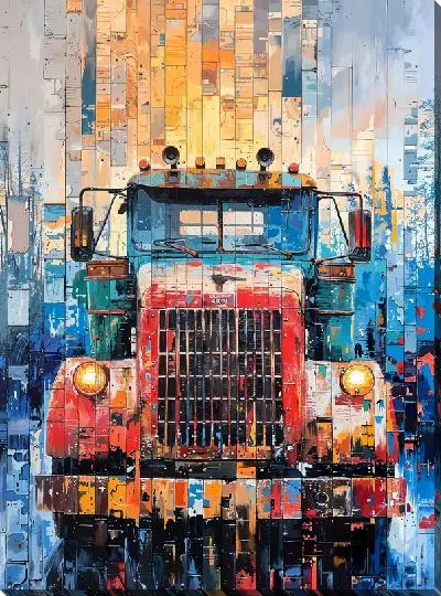 Картина маслом Грузовик №181