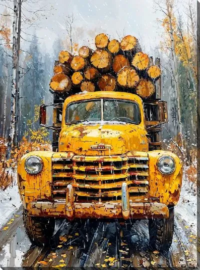 Картина маслом Грузовик №201