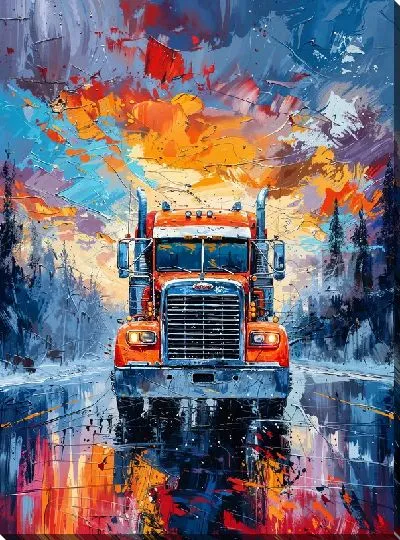 Картина маслом Грузовик №261
