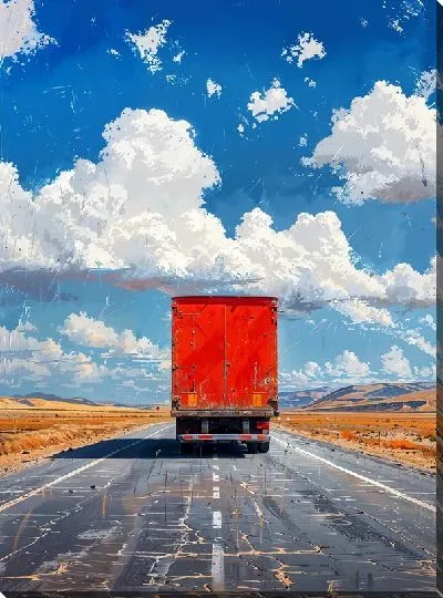 Картина маслом Грузовик №271
