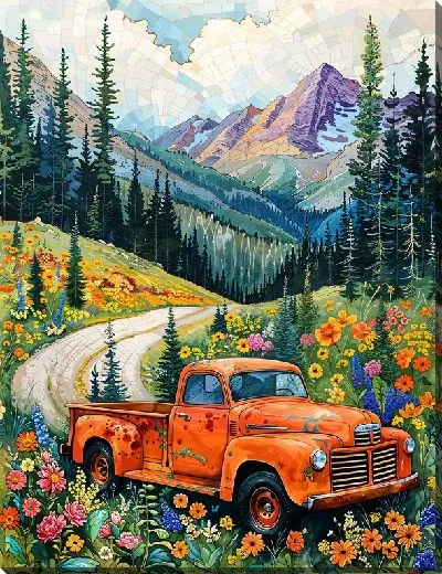 Картина маслом Грузовик №30