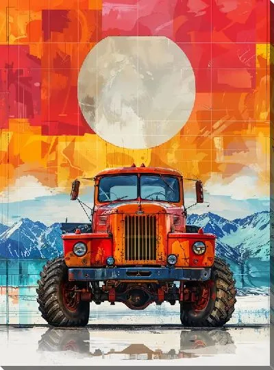 Картина маслом Грузовик №34