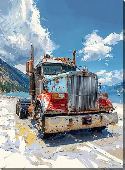 Картина маслом Грузовик №36