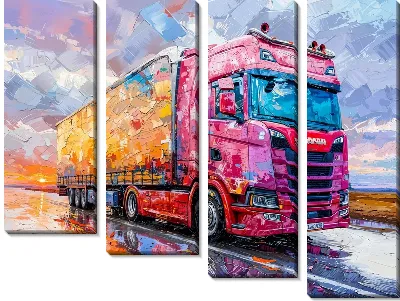 Модульная картина Грузовик №37