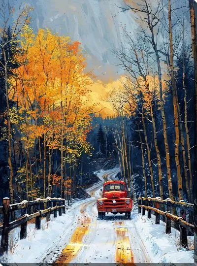 Картина маслом Грузовик №38