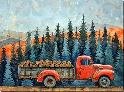 Картина маслом Грузовик №40