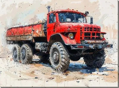 Картина маслом Грузовик №411