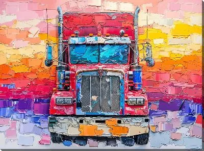 Картина маслом Грузовик №42