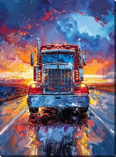 Картина маслом Грузовик №43