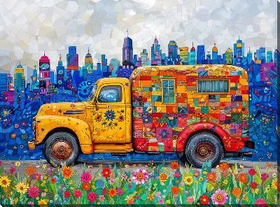 Картина маслом Грузовик №44